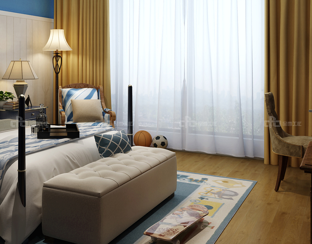 整木定制花鳥古韻新中式風(fēng)格，別墅全屋效果圖(圖8)