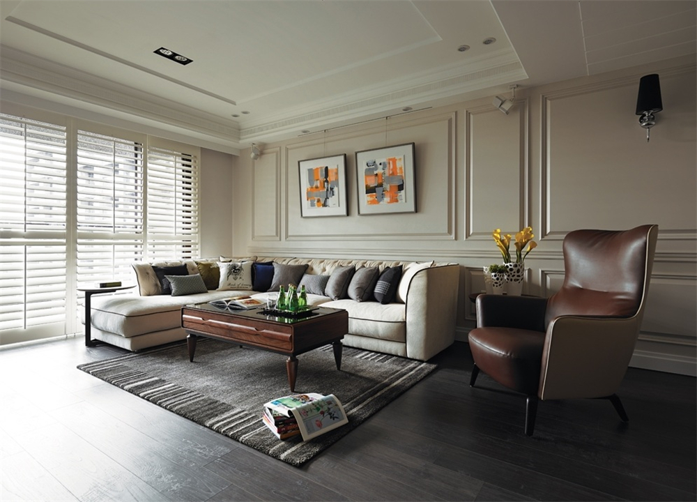 客廳沙發(fā)除了配茶幾，還能搭配什么？(圖4)