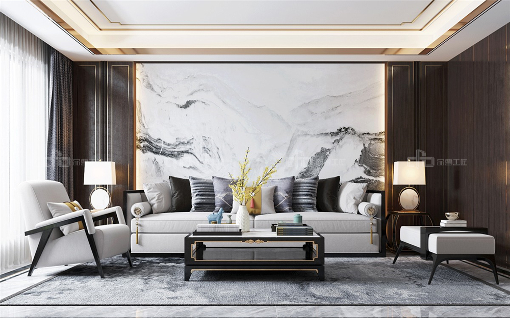 客廳沙發(fā)背景墻如何裝飾最好？(圖3)