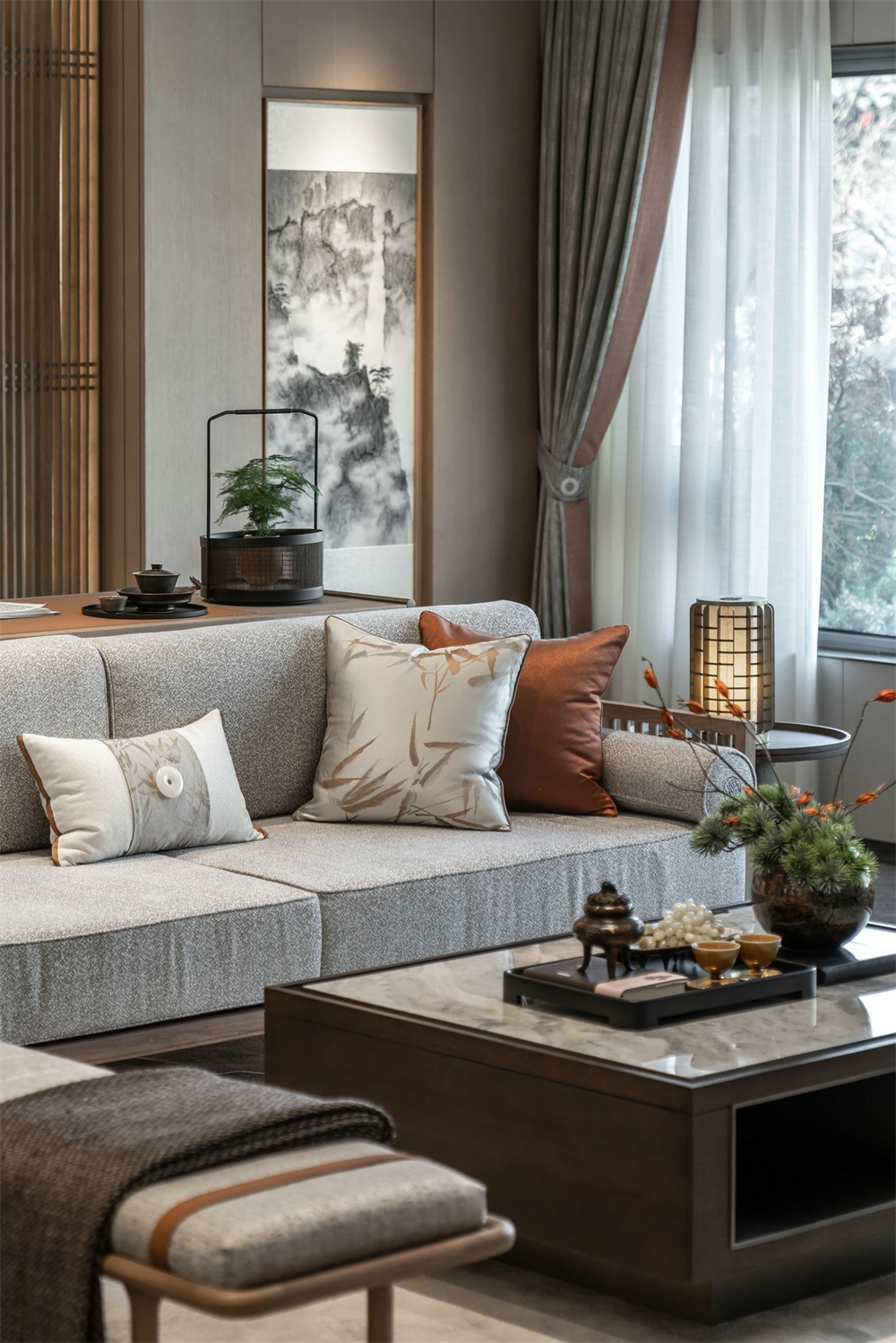 整木定制新中式風(fēng)格，125㎡樣板房賞析(圖8)