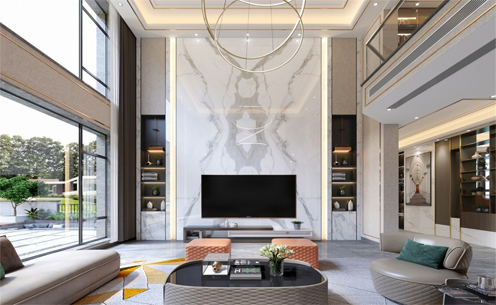 400㎡別院實(shí)拍，詩畫意境輕奢風(fēng)格(圖6)