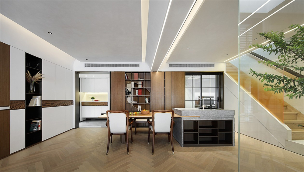 200㎡大平層整木定制，現(xiàn)代極簡風(fēng)格(圖10)