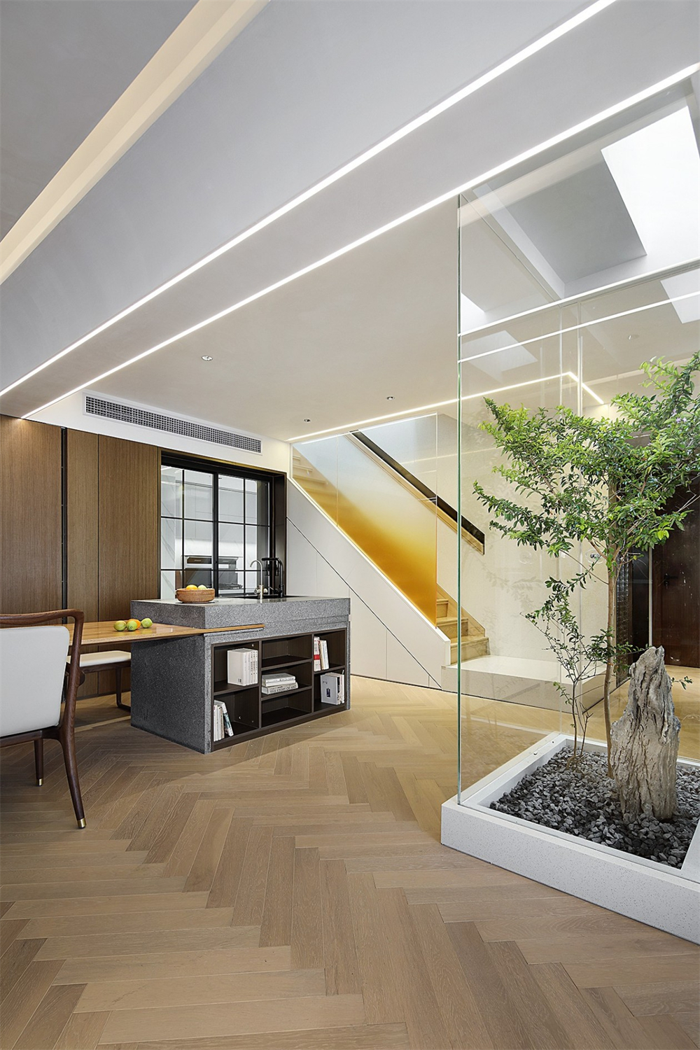 200㎡大平層整木定制，現(xiàn)代極簡風(fēng)格(圖11)