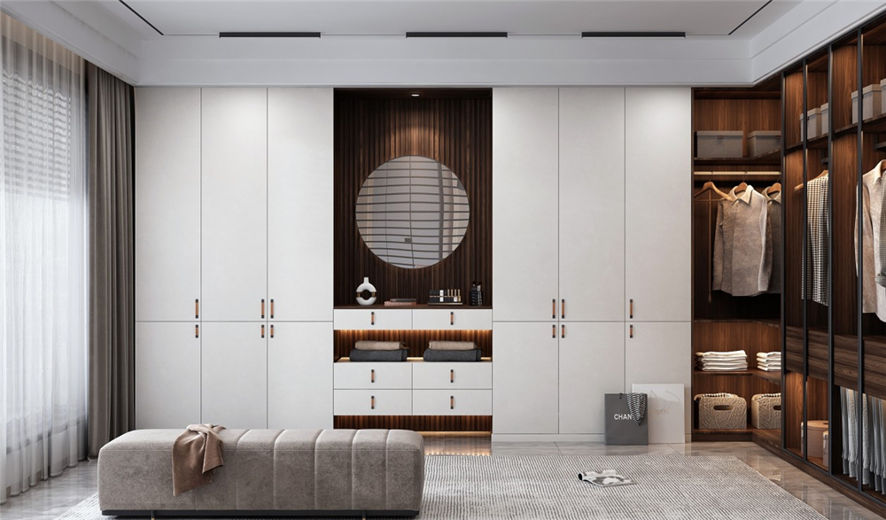 主臥衣柜設(shè)計什么款式柜門好？(圖1)